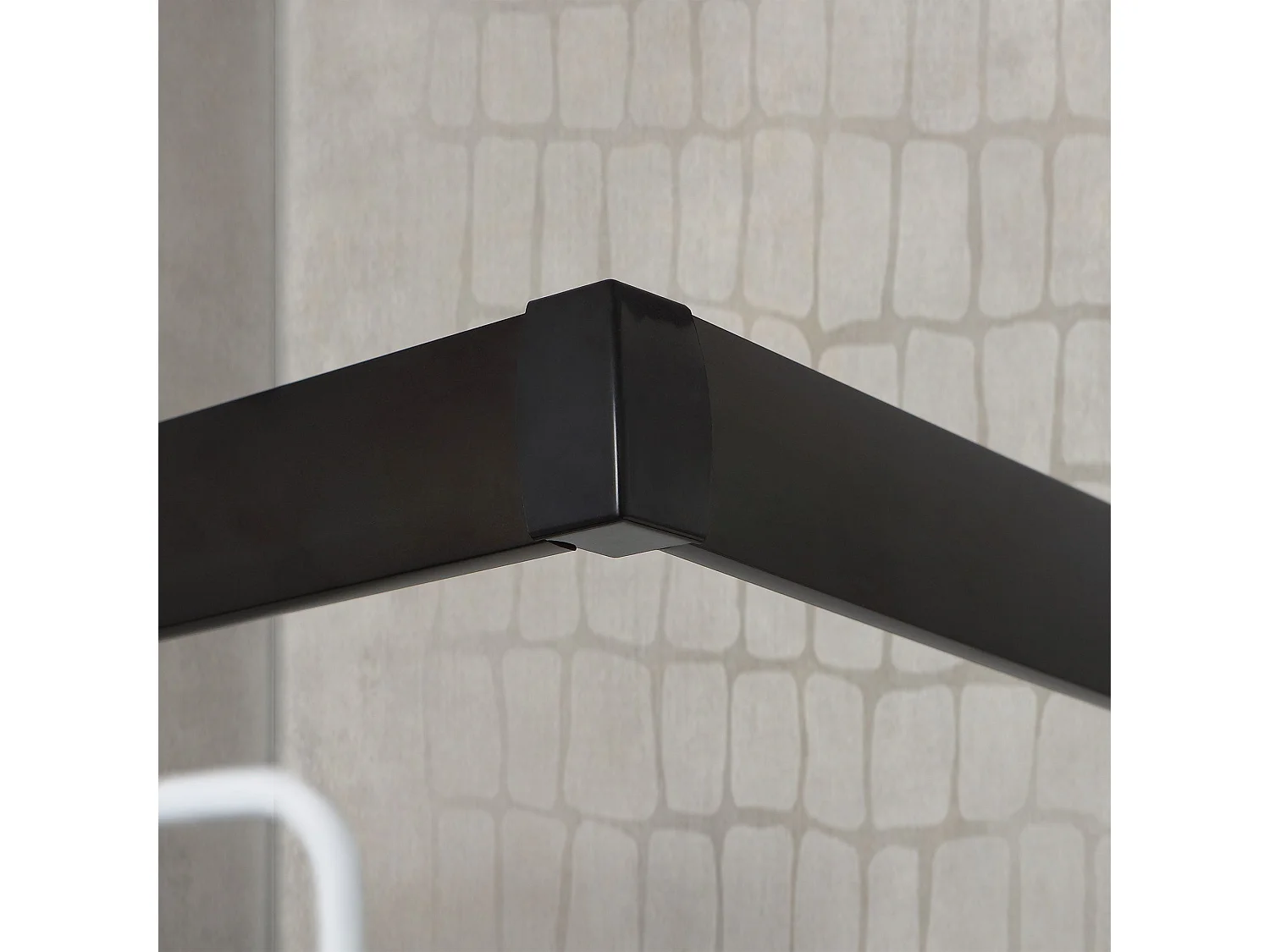 Cabine Douche 90X90 Profile Noir Opaque Cristal 6Mm Transparent | City