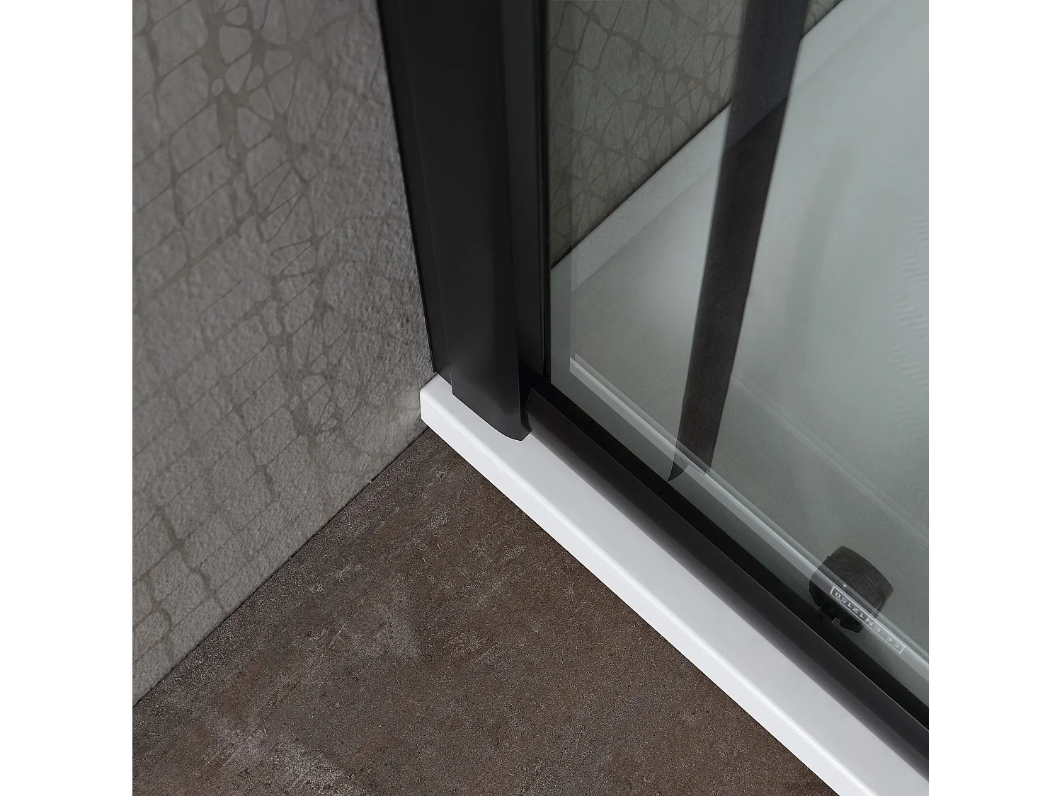 Cabine Douche 90X90 Profile Noir Opaque Cristal 6Mm Transparent | City