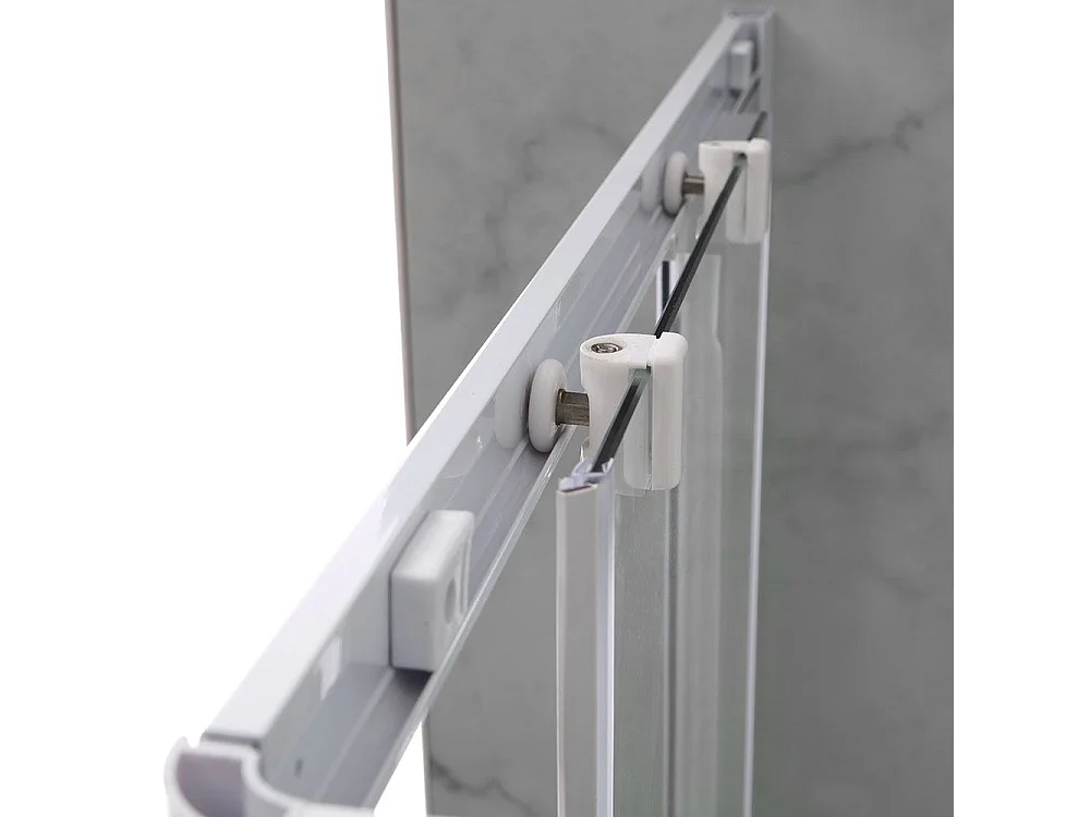 Cabine De Douche Carré 80X80 Avec Profils Blancs | Venere