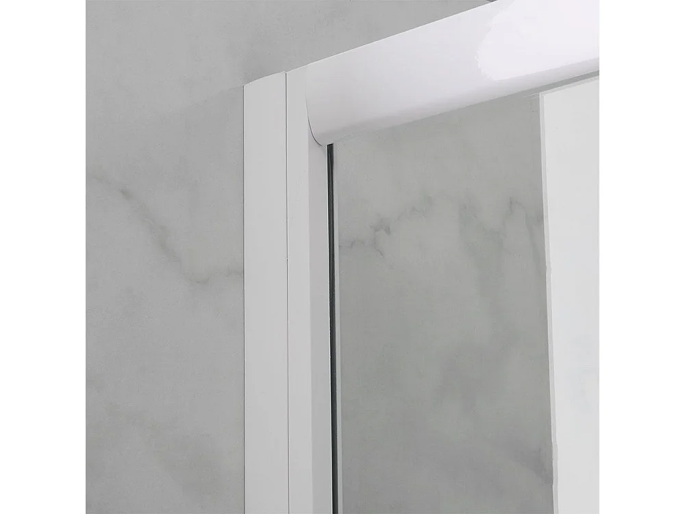 Cabine De Douche Carré 80X80 Avec Profils Blancs | Venere
