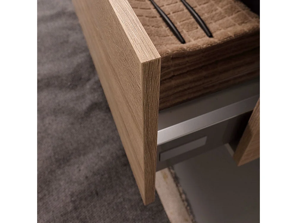 Meuble De Salle De Bains 90Cm Avec Plateau Ardoise Pour Lavabo À Poser | Sole