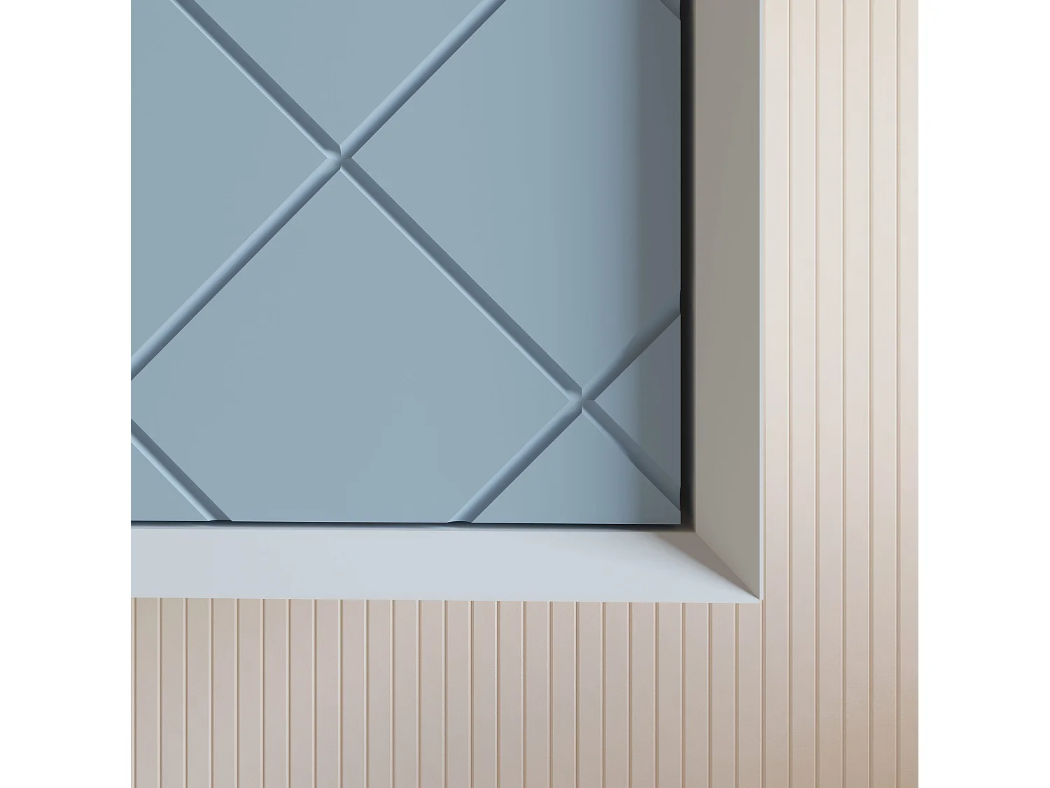 Meuble De Salle De Bain 80 Cm Bleu Clair Mat Avec Lavabo Et Miroir Rond 75 Cm | Miami