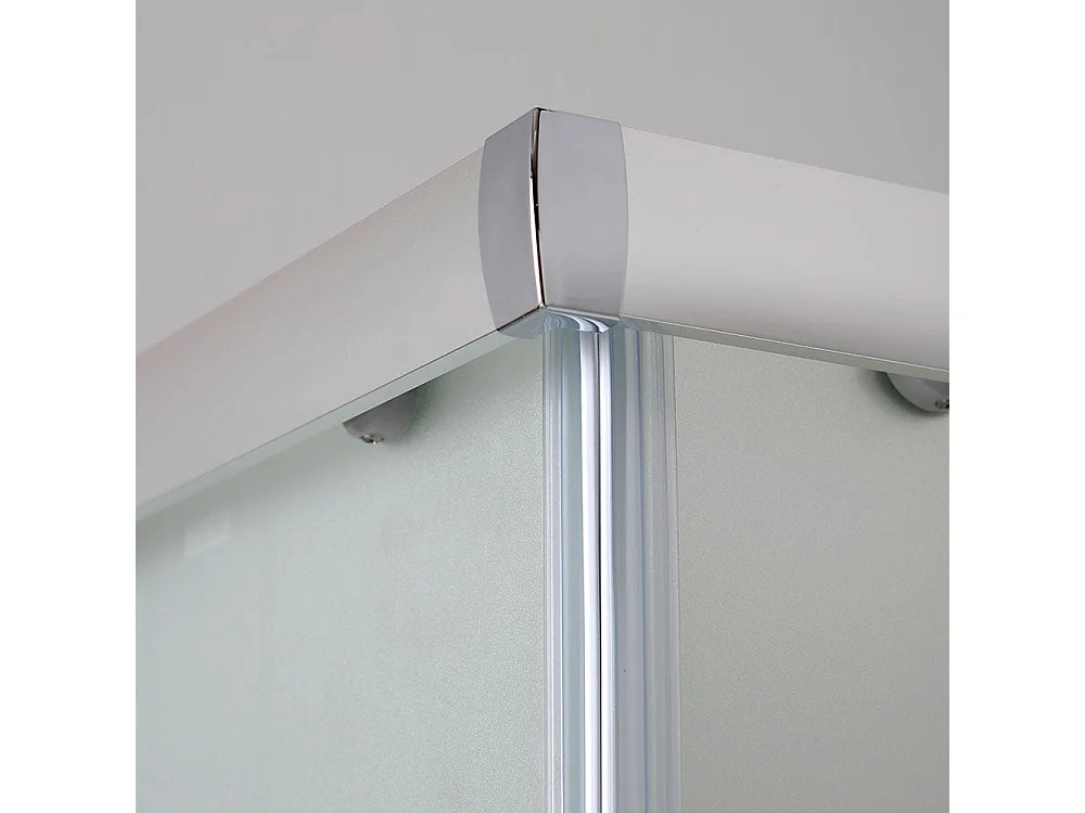 Cabine De Douche En Verre Dépoli Carrée 80X80 Avec Portes Coulissantes | Giada