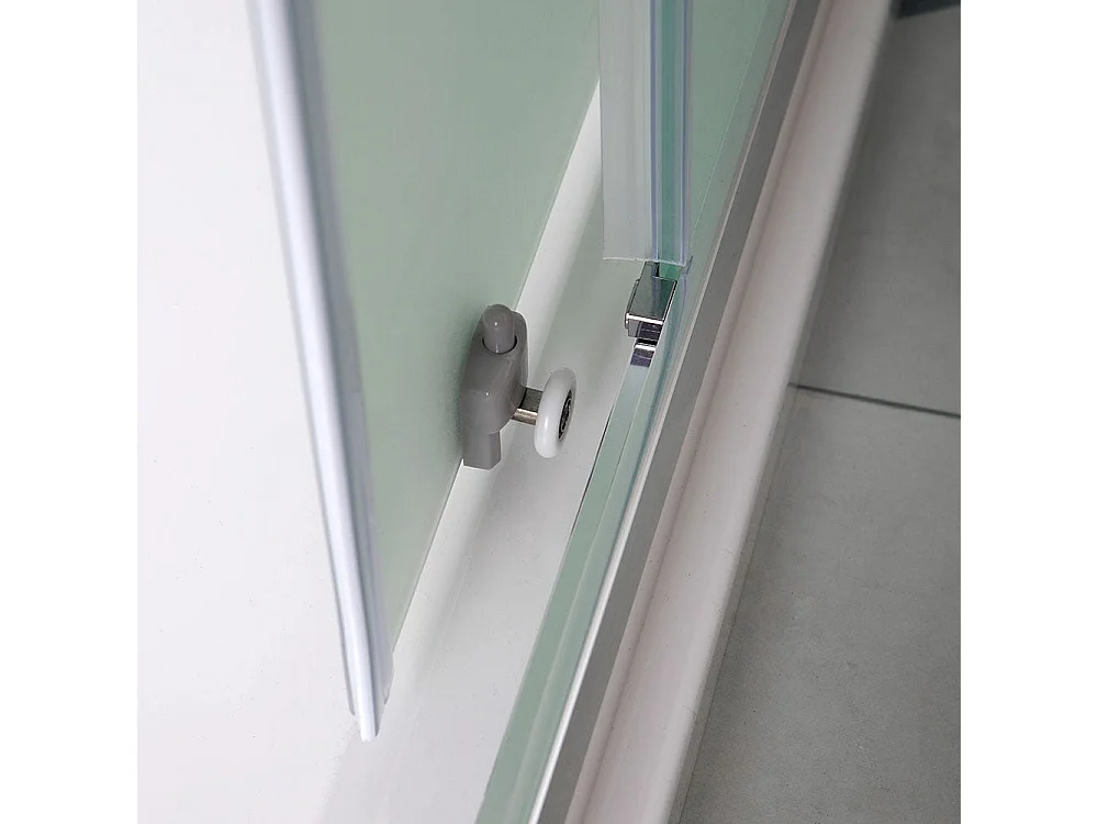 Cabine De Douche En Verre Dépoli Carrée 80X80 Avec Portes Coulissantes | Giada