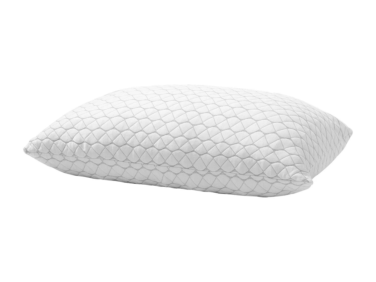 Oreiller en Mousse à Mémoire de Forme SucceBuy, 74 x 48 cm, avec Housse en Fibre Naturelle Amovible Lavable, Bon Maintien, Confort Optimal, Blanc