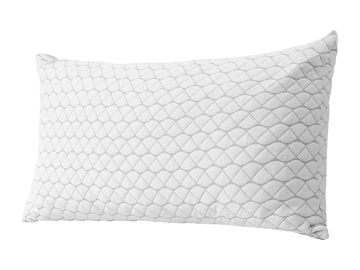 Oreiller en Mousse à Mémoire de Forme SucceBuy, 74 x 48 cm, avec Housse en Fibre Naturelle Amovible Lavable, Bon Maintien, Confort Optimal, Blanc