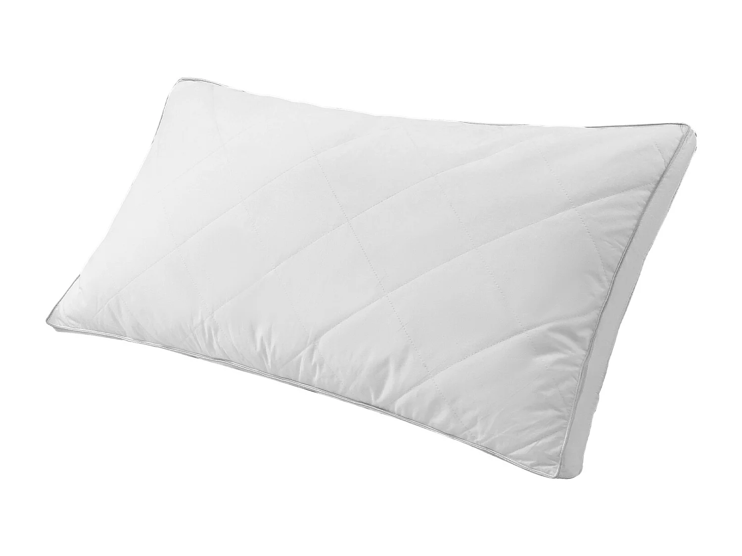 Oreiller en Duvet SucceBuy, Lot de 2, 76 x 50 cm, avec Housse en Coton, Garnissage en Duvet et Plume d'Oie et Fibre Synthétique, Bon Maintien, Confort Optimal