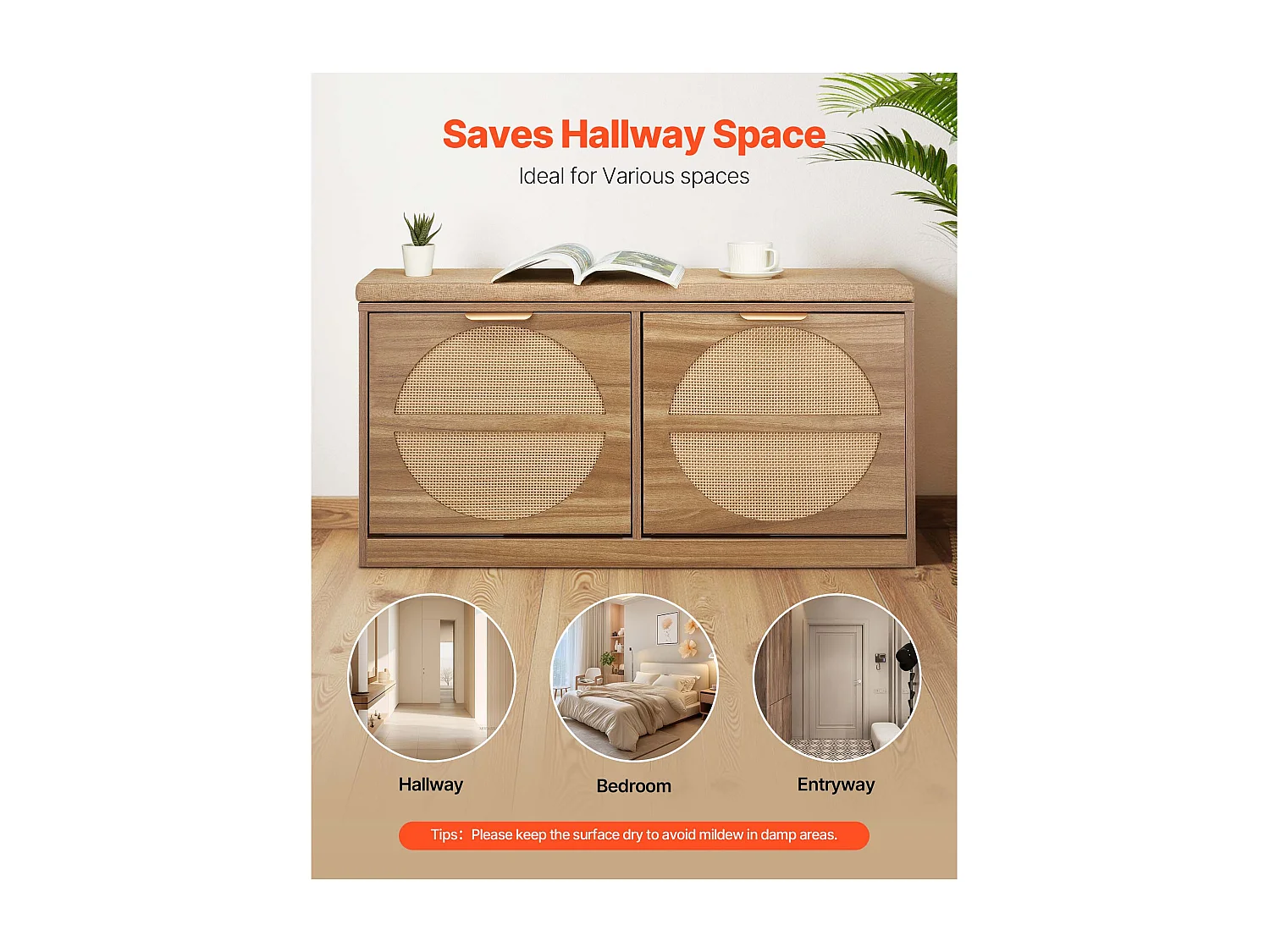 Banco para Sapatos SucceBuy de Entrada 98x24x51,5 cm, Banco Armazenamento com Gavetas Dobráveis, Armazenamento para Sapatos 199,6 kg com Almofada, 4 Compartimentos