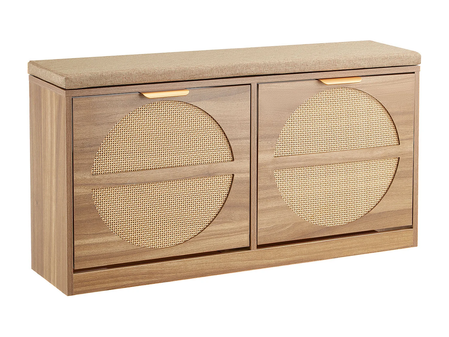 Banco para Sapatos SucceBuy de Entrada 98x24x51,5 cm, Banco Armazenamento com Gavetas Dobráveis, Armazenamento para Sapatos 199,6 kg com Almofada, 4 Compartimentos