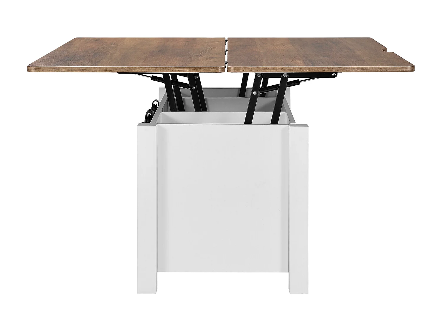 Bijzettafel SucceBuy met Verstelbaar Rechthoekig Blad, 100 x 50 x 48.5 cm, Salontafel met Schuurdeur en Verborgen Opbergvak, Industriële Stijl