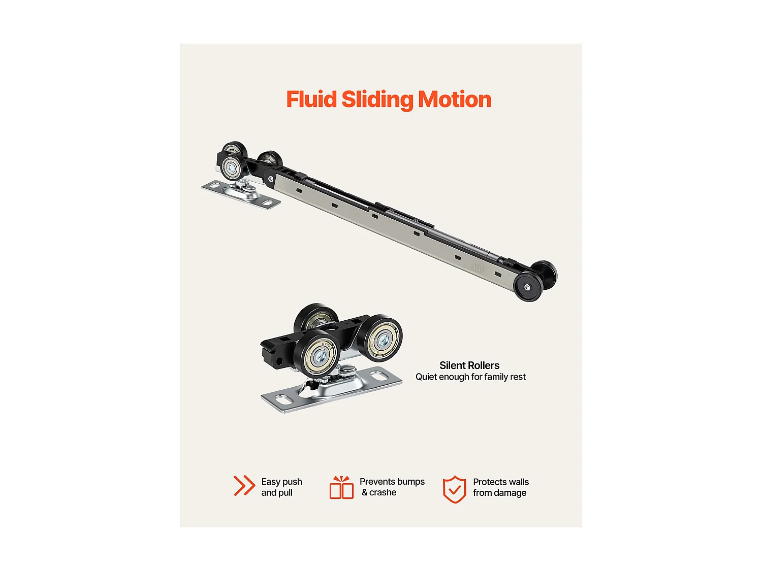Porte Coulissante Escamotable SucceBuy 203,5x76,5 cm, Simple Porte à Galandage avec 5 Panneaux en Verre Dépoli, Kit de Quincaillerie, Robuste en Bois Massif