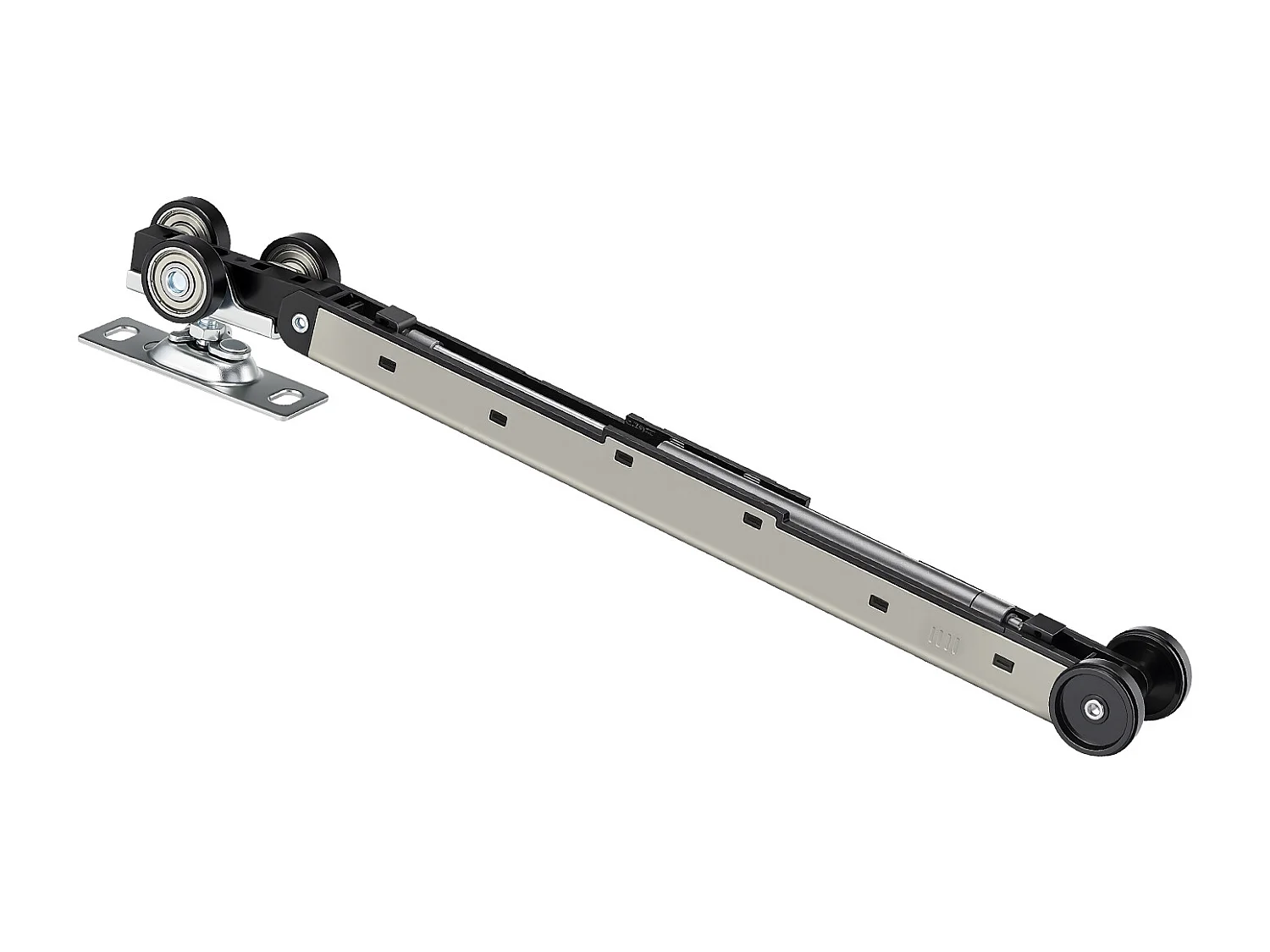 Porte Coulissante Escamotable SucceBuy 203,5x76,5 cm, Simple Porte à Galandage avec 5 Panneaux en Verre Dépoli, Kit de Quincaillerie, Robuste en Bois Massif