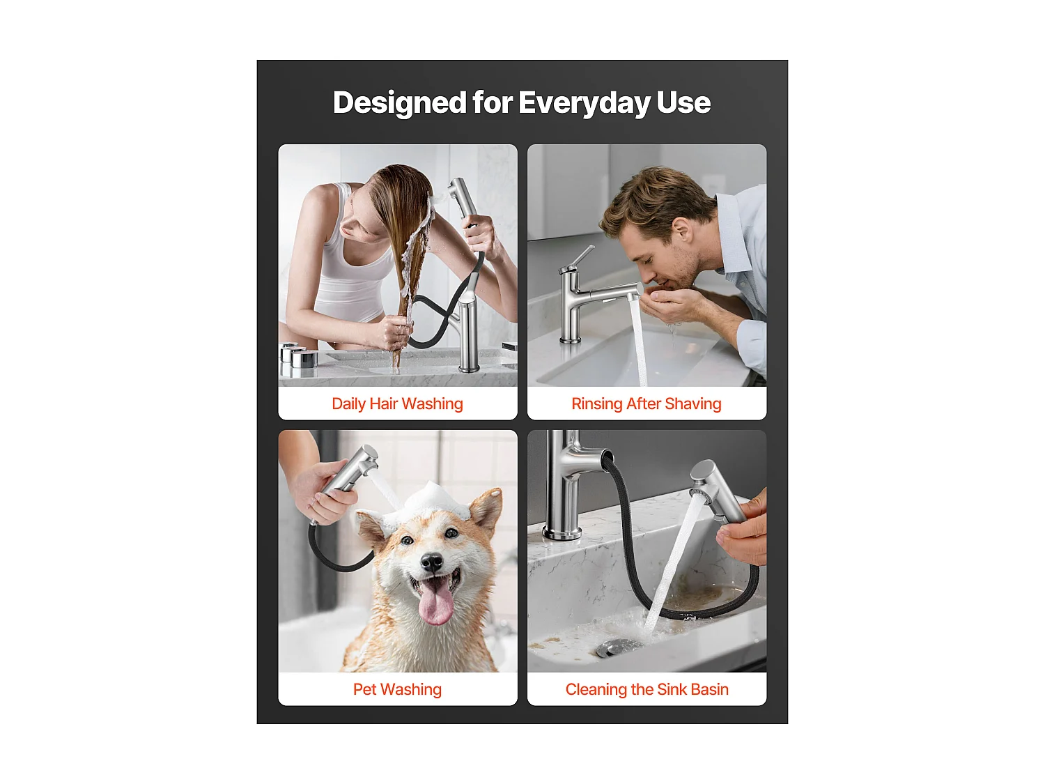 Gootsteen SucceBuy Kraan met Enkele Handgreep, Keuken Mengkraan met Enkele Hefboom 1 of 3 Gaten, Loodvrij, met Drukknop Schakelaar