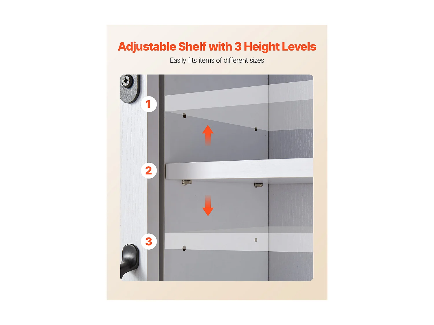 Armoire Murale Salle de Bain SucceBuy, 2 Portes et Étagère Réglable, Armoire à Pharmacie au-dessus des Toilettes, Meuble Suspendu avec Cloison Ouverte