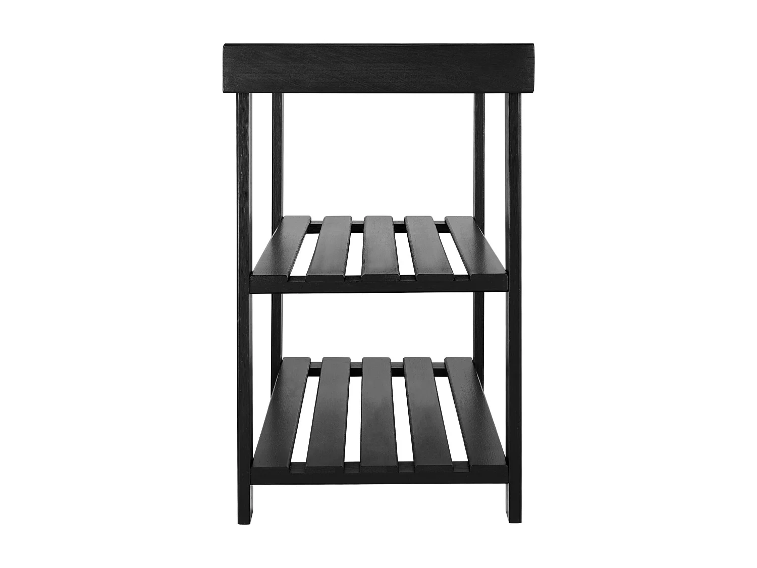 Banc à Chaussures SucceBuy de 70.3 x 28.8 x 45.1 cm, Banc d'Entrée Supporte jusqu'à 129,7 kg, Rangement à Chaussures Polyvalent à 3 Niveaux, Noir