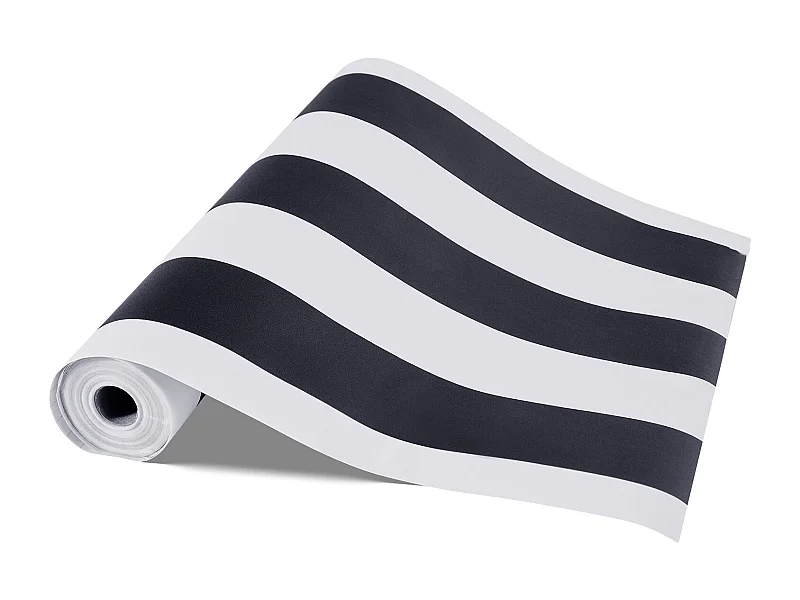 Papel Pintado Adhesivo de Pared SucceBuy, 45 cm x 15 m, Rollo Papel Pintado Autoadhesivo Vinilo, Motivo Geométrico Moderno Negro Blanco, Estanco