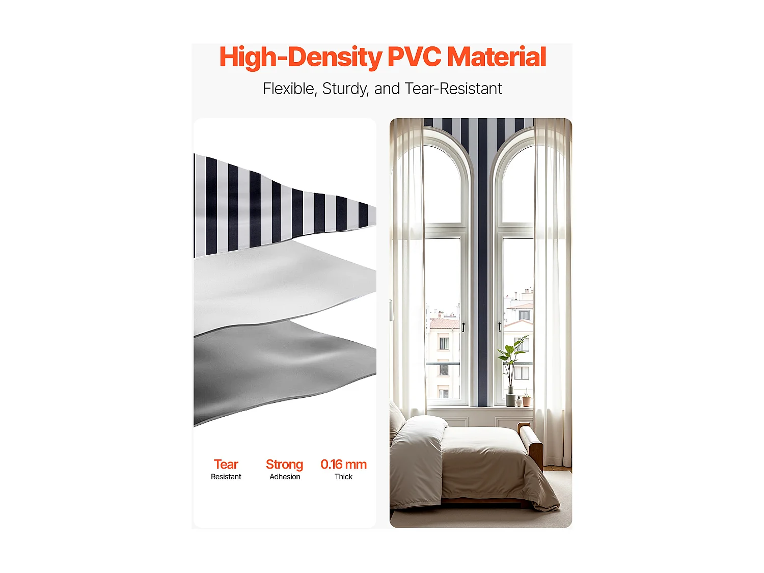 Papel Pintado Adhesivo de Pared SucceBuy, 45 cm x 15 m, Rollo Papel Pintado Autoadhesivo Vinilo, Motivo Geométrico Moderno Negro Blanco, Estanco