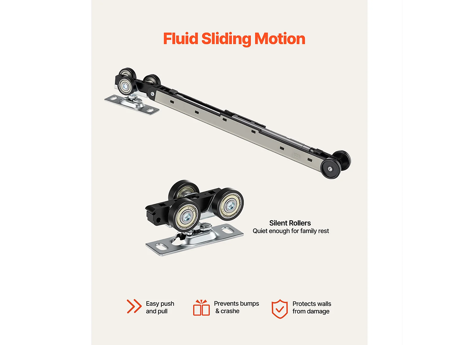 Porte Coulissante Escamotable SucceBuy 203,5x91,5 cm, Simple Porte à Galandage avec 5 Panneaux en Verre Dépoli, Kit de Quincaillerie, Robuste en Bois Massif