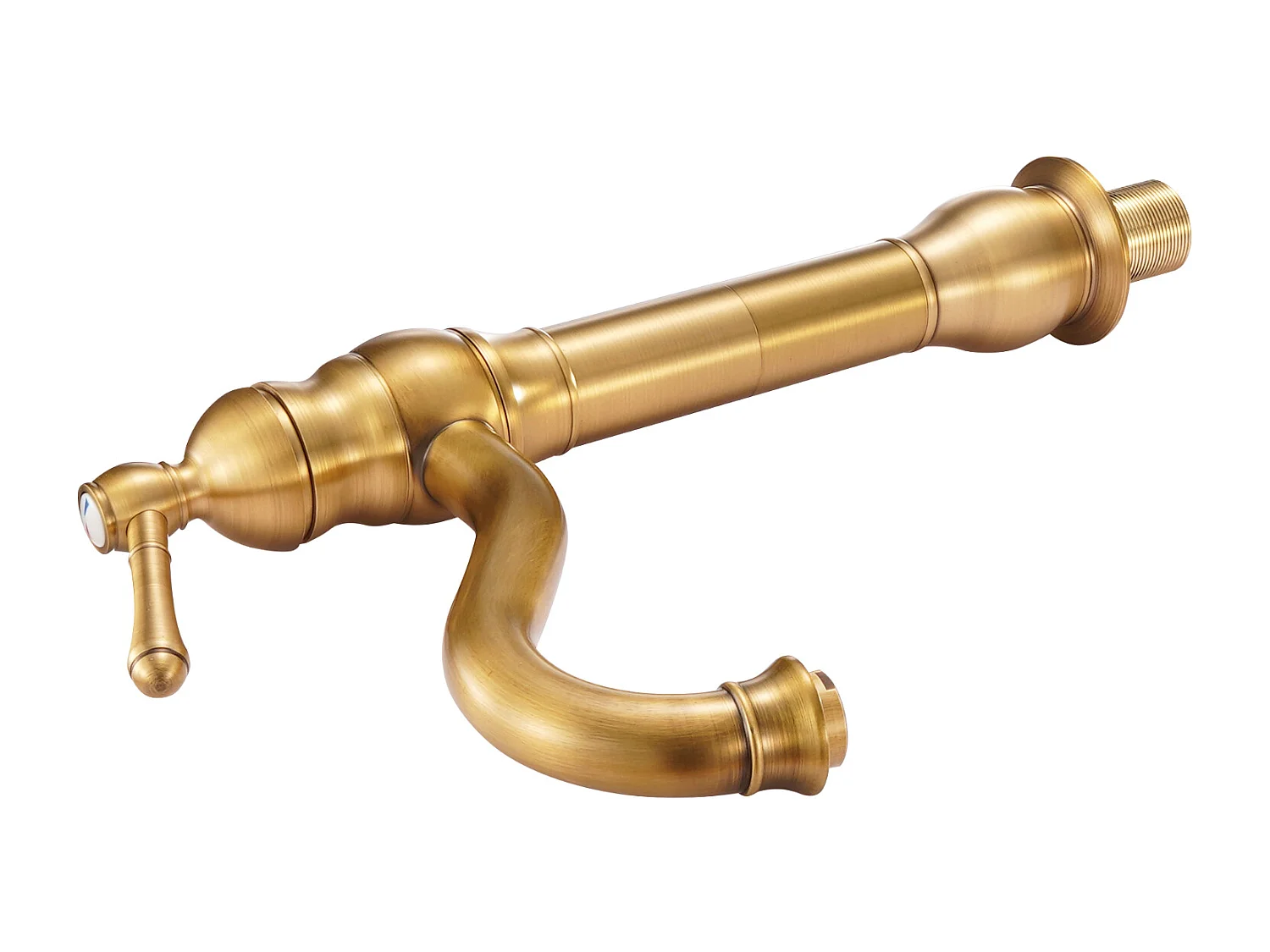 Gootsteen SucceBuy Kraan met Enkele Handgreep, Keuken Mengkraan in Massief Messing, 1 of 3 Gaten, Terugstroombeveiliging Ontwerp, met Drukknop Ontluchter