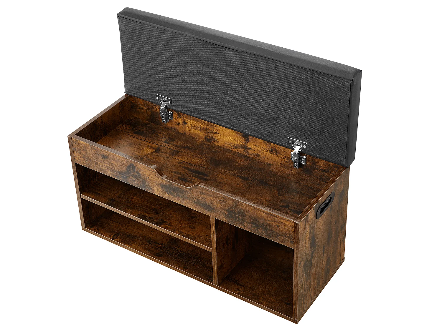 Ławka na Buty SucceBuy Wejściowa, 80.5x30.5x44.5 cm, Ławka do Przechowywania, Obciążenie 136 kg, Przechowywanie Butów z Wysuwaną Półką, Brązowy i Czarny