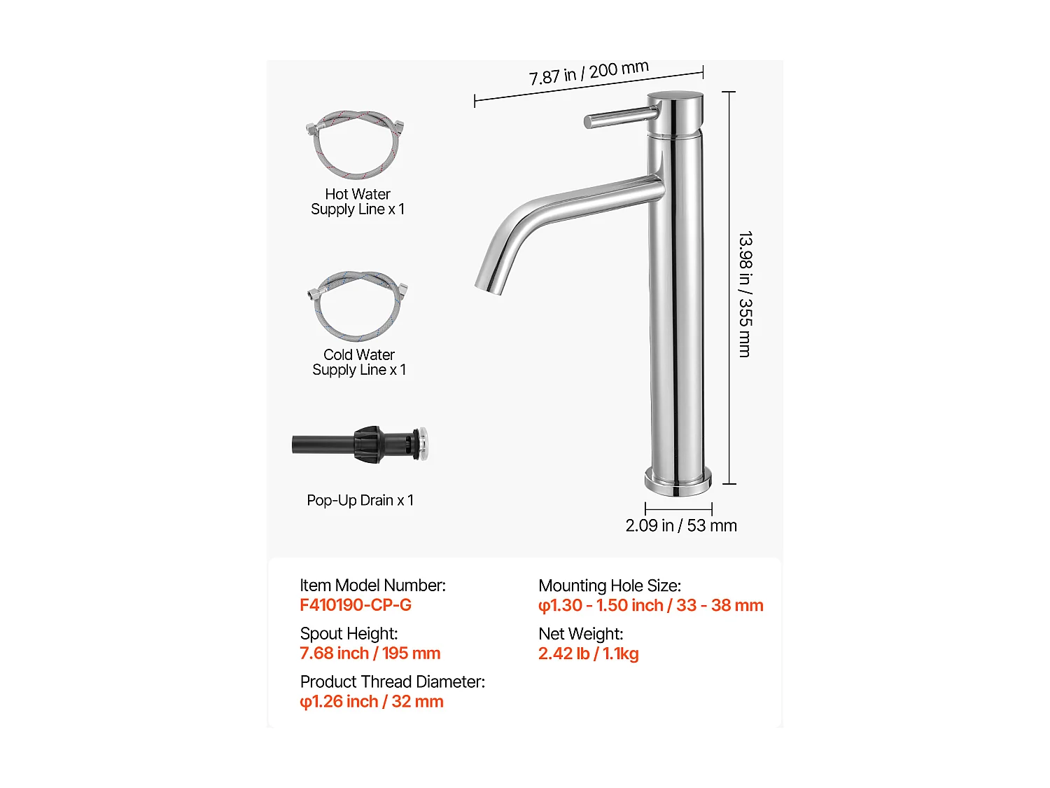 Gootsteen Kraan met Enkele Handgreep SucceBuy, Keuken Mengkraan met Hoge Boog, Waterkranen met 1 of 3 Gaten met Drukknop Ontluchter, voor Badkamer