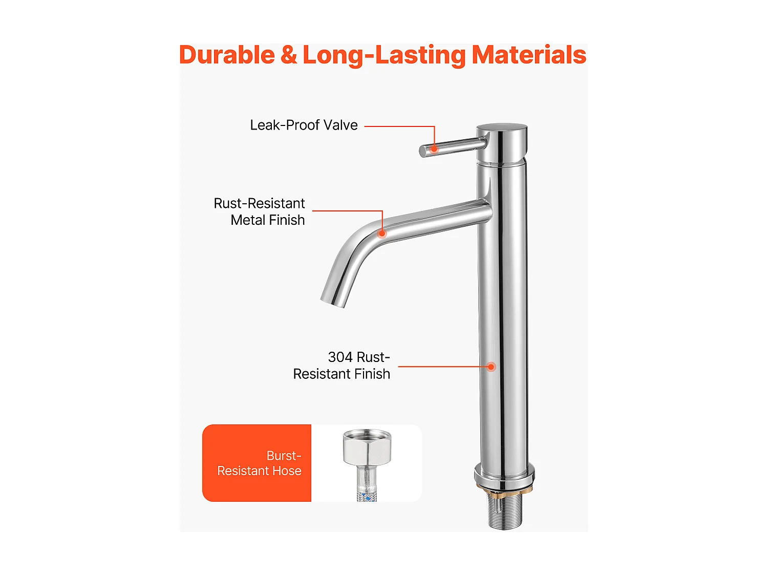 Gootsteen Kraan met Enkele Handgreep SucceBuy, Keuken Mengkraan met Hoge Boog, Waterkranen met 1 of 3 Gaten met Drukknop Ontluchter, voor Badkamer