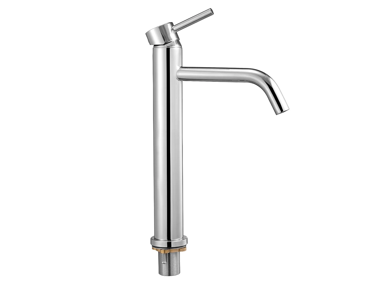 Robinet d'Évier à Poignée Unique SucceBuy, Mitigeur de Cuisine à Arc Élevé, Robinets d'Eau à 1 ou 3 Trous avec Bonde à Bouton-poussoir, pour Salle de Bain