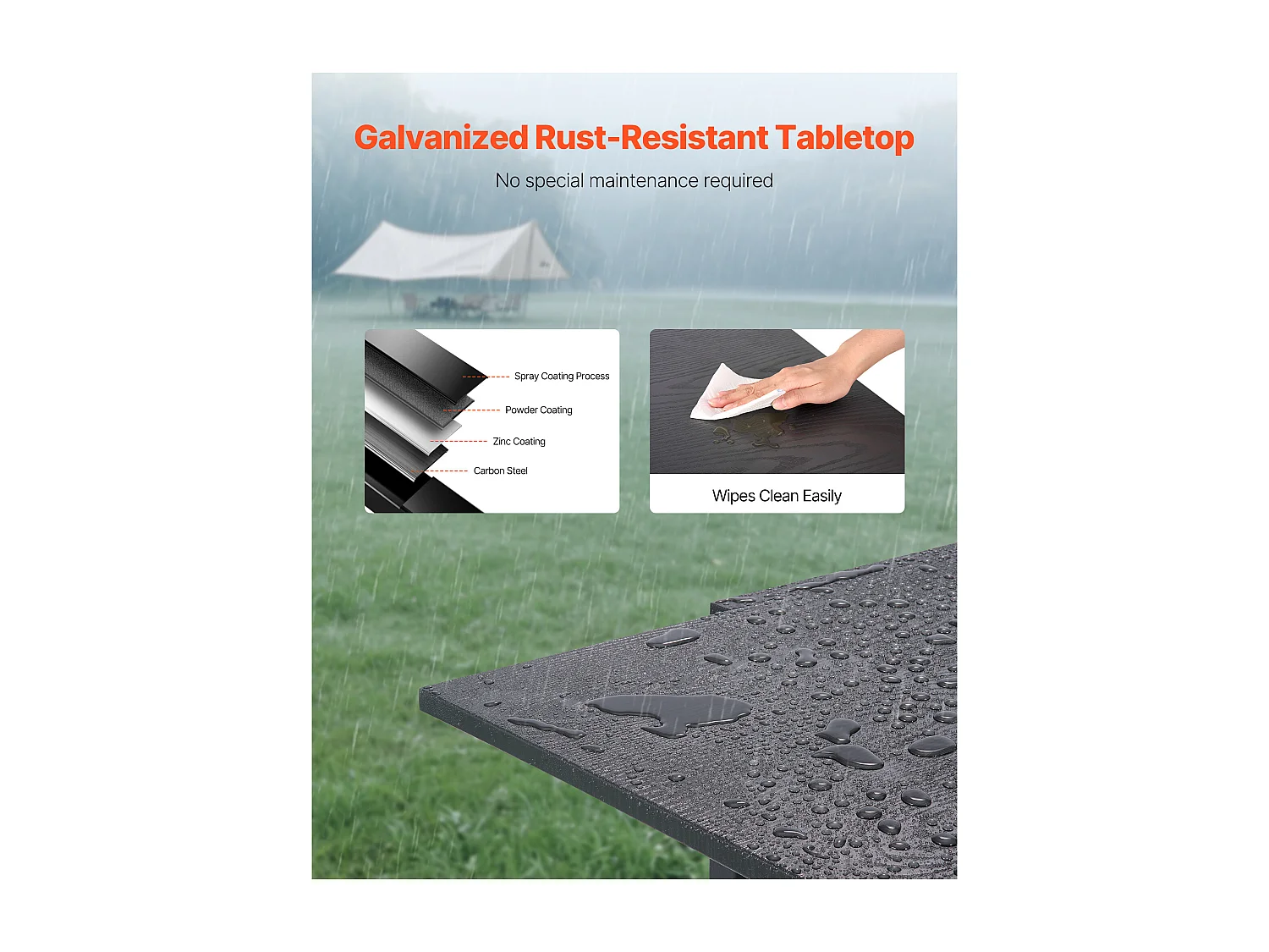 Table à Manger Extensible SucceBuy pour Patio Extérieur, Table de Bistro Rectangulaire 80-160 cm pour 4-6 Personnes, Cadre en Aluminium Et Lattes en Acier