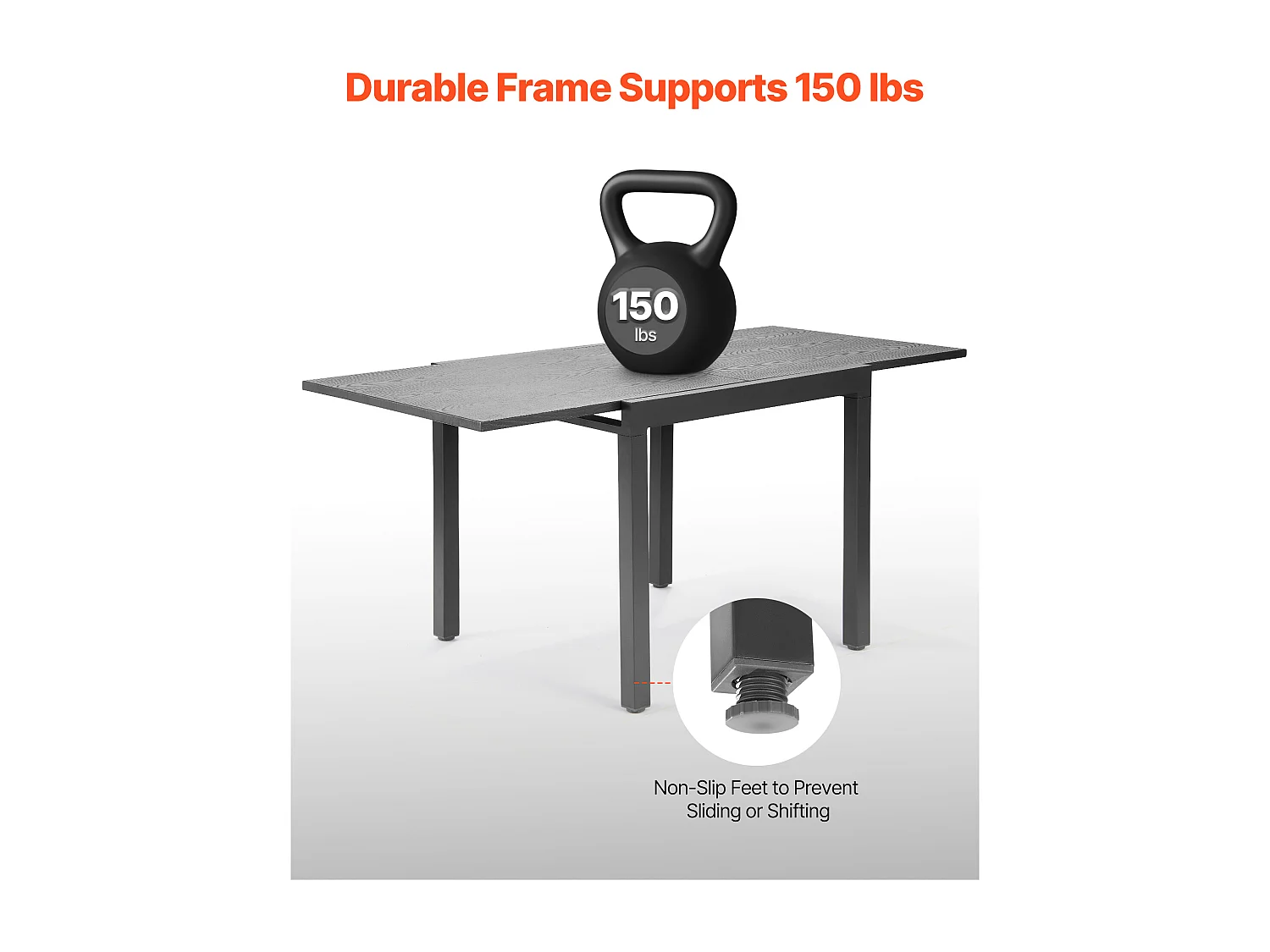 Table à Manger Extensible SucceBuy pour Patio Extérieur, Table de Bistro Rectangulaire 80-160 cm pour 4-6 Personnes, Cadre en Aluminium Et Lattes en Acier