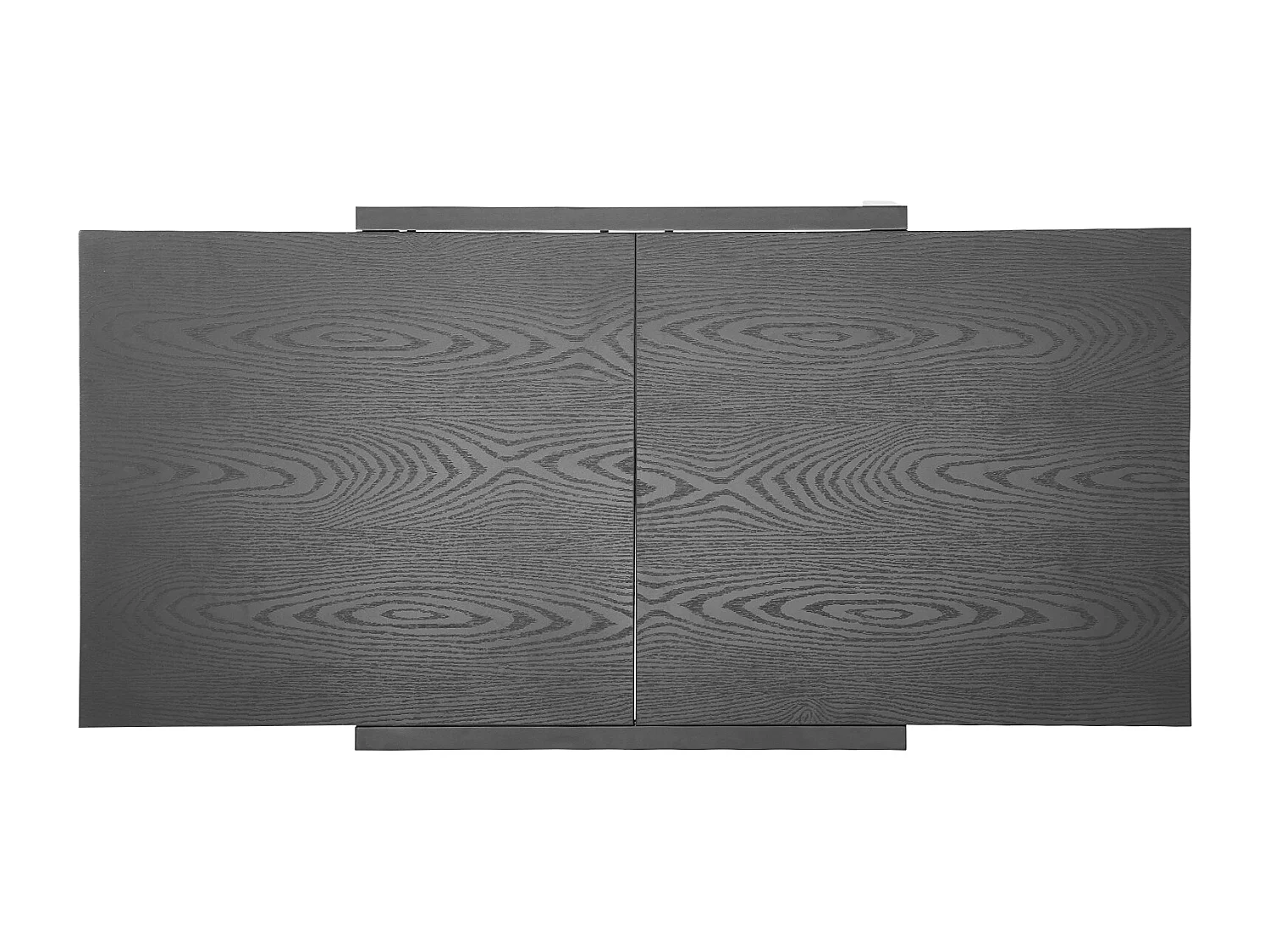 Table à Manger Extensible SucceBuy pour Patio Extérieur, Table de Bistro Rectangulaire 80-160 cm pour 4-6 Personnes, Cadre en Aluminium Et Lattes en Acier