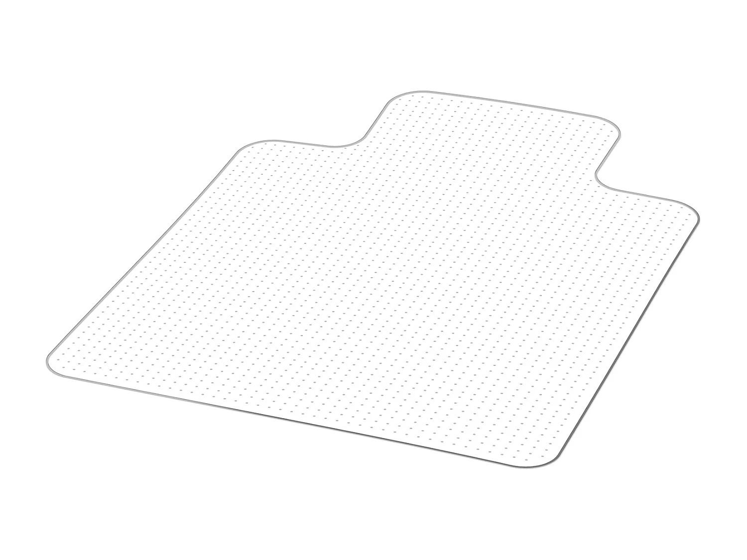 Tapis Chaise de Bureau SucceBuy avec Rebord de 121,9x91,4 cm, Tapis Protège-sol pour Moquettes à Poils Ras, Transparent, Antidérapant et Facile à Nettoyer
