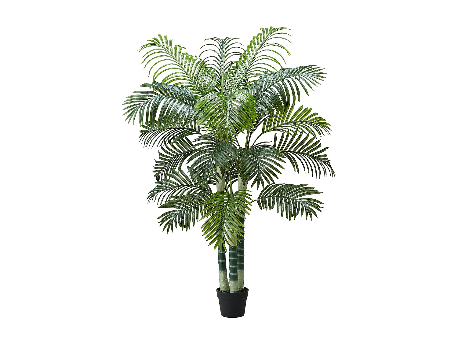 Palma Artificiale Areca SucceBuy, 1,8 m, Pianta Artificiale Tropicale in Vaso Bianco, Falso Albero Tropicale Palma Areca Tronco Spesso,per Decorazione