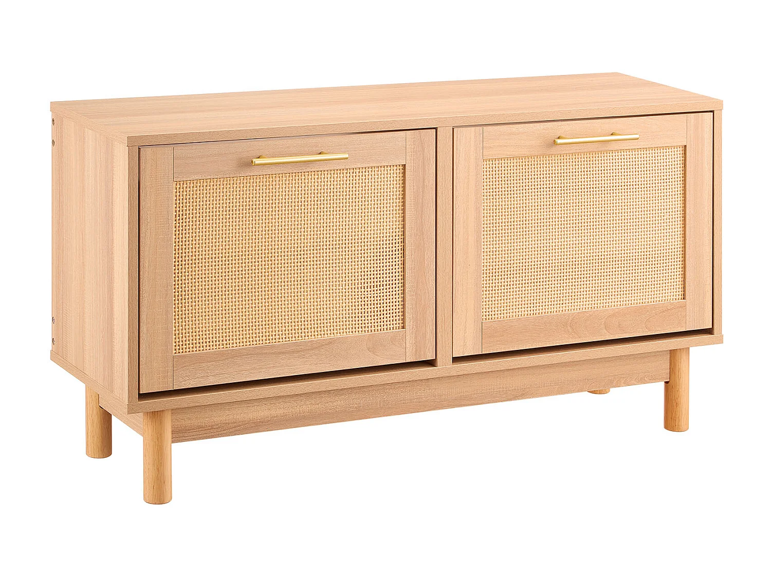 Banc à Chaussures d'Entrée SucceBuy, 100x30x53 cm, Banc Rangement avec 2 Tiroirs Rabattables, Support Rangement pour Chaussures 136 kg, 4 Compartiments