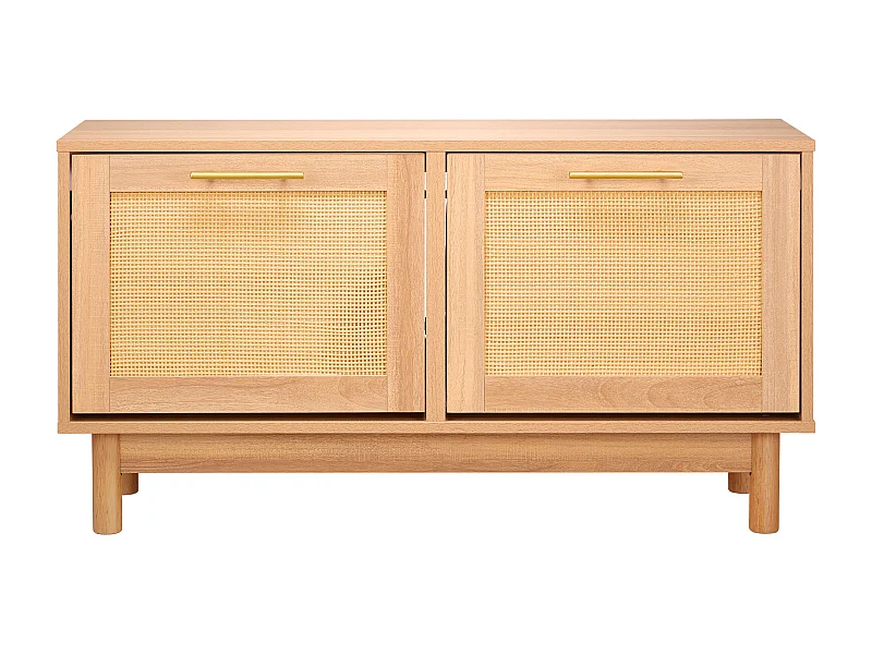 Banc à Chaussures d'Entrée SucceBuy, 100x30x53 cm, Banc Rangement avec 2 Tiroirs Rabattables, Support Rangement pour Chaussures 136 kg, 4 Compartiments