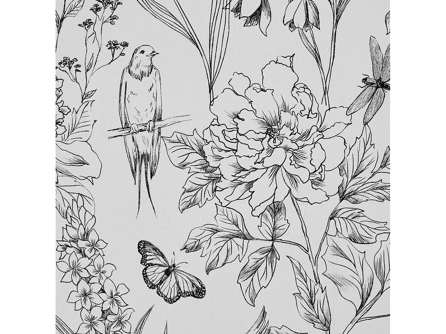 Papel Pintado Adhesivo de Pared SucceBuy, 45 cm x 10 m, Rollo Papel Pintado Autoadhesivo Vinilo, Motif Floral Botánico Blanco, Impermeable