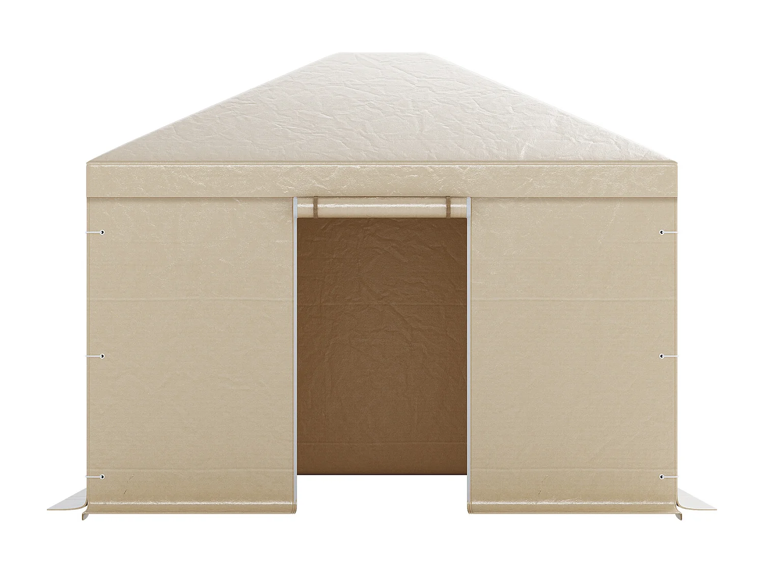 Housse de Gazebo Hiver SucceBuy, 3,1x3,7 m, Couverture de Gazebo Toit Rigide Toutes Saisons, avec Parois Latérales, Fenêtres Maille, Matériau PE Haute Densité