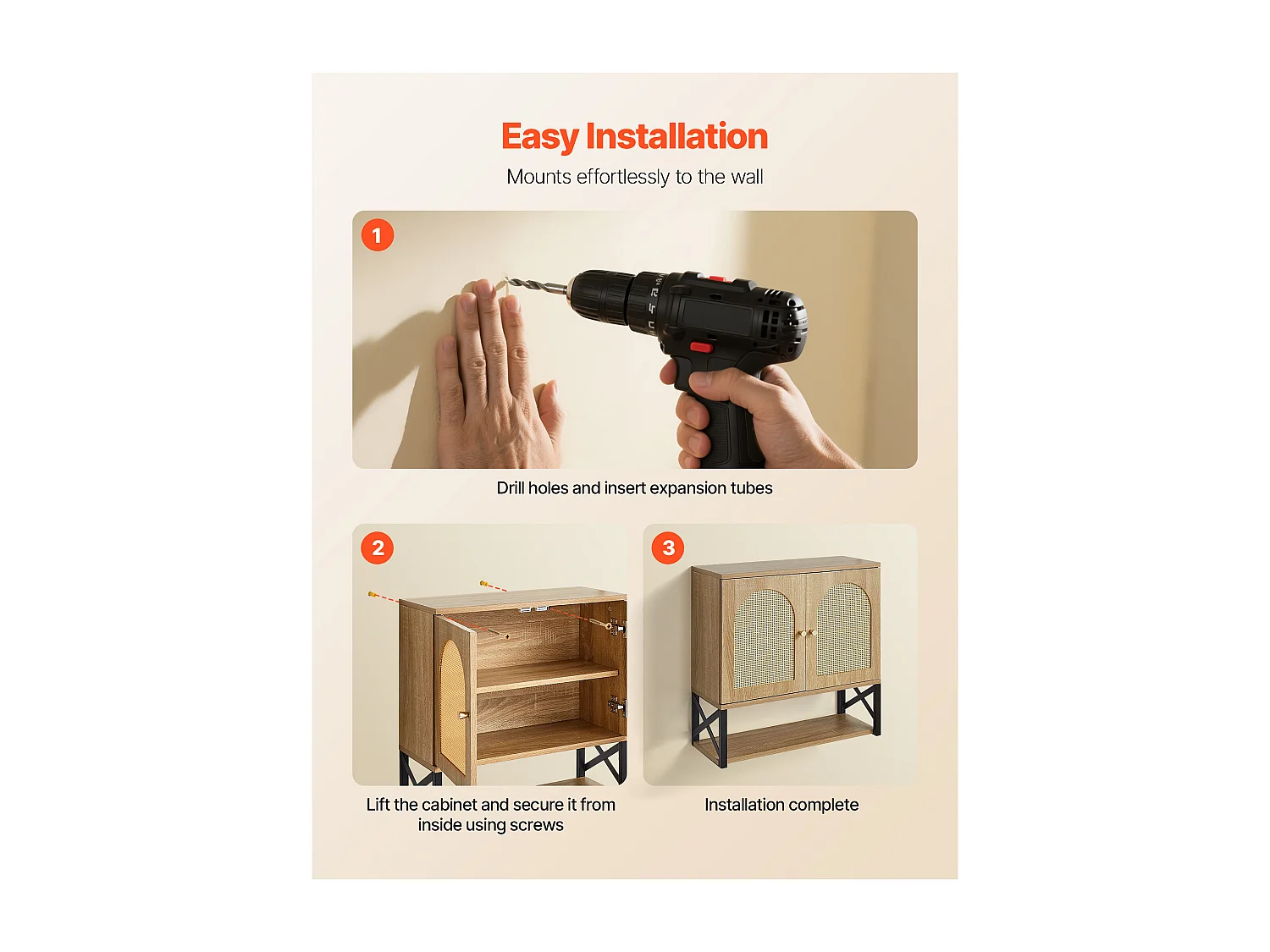 Mobile da Bagno a Parete SucceBuy, con 2 Ante e Ripiano Regolabile, Armadietto Medicinale da Riposto sopra il Water, per Lavanderia