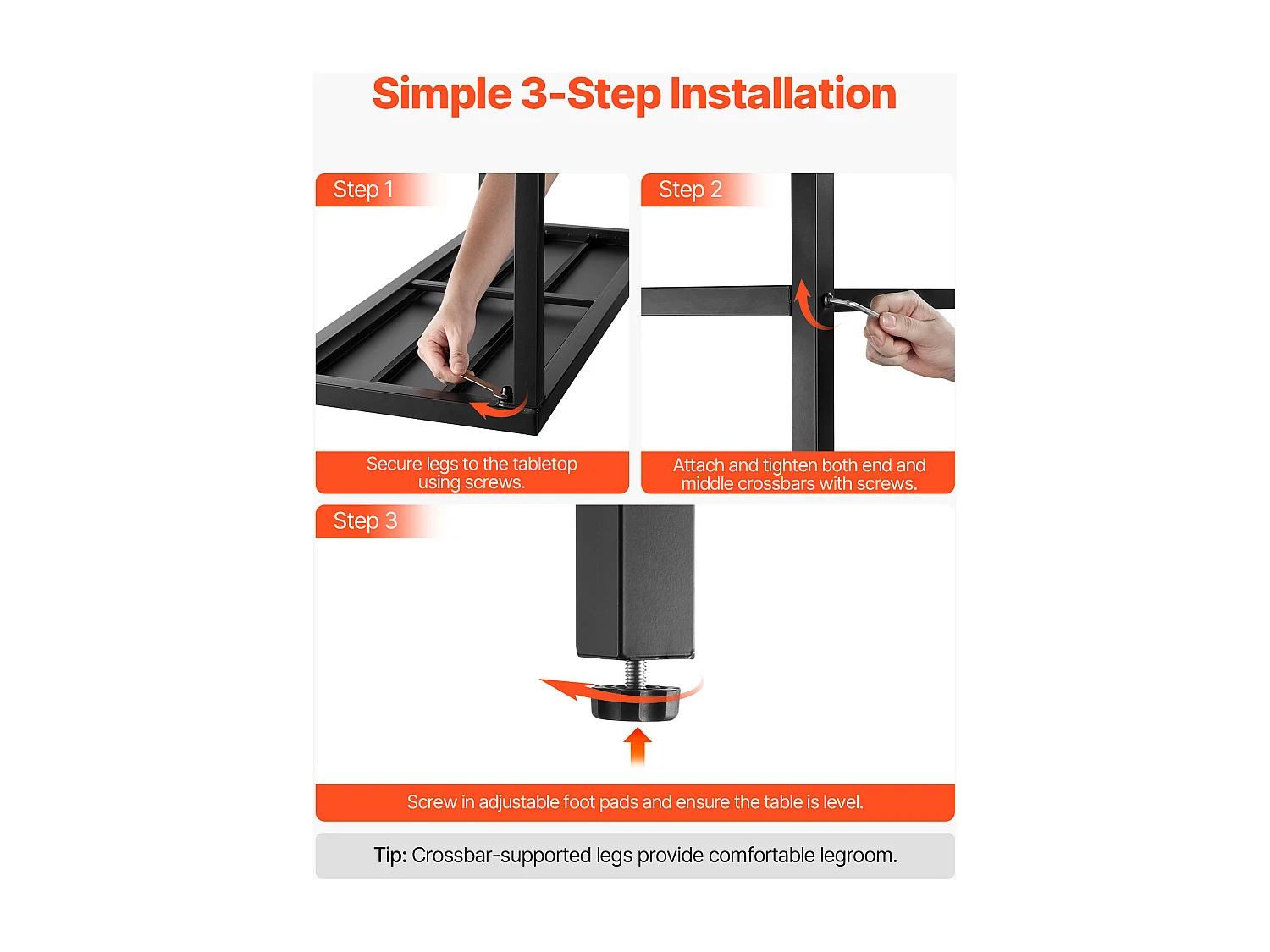 Hoge Bartafel SucceBuy voor Buiten, 160 x 37,5 cm, Rechthoekige Eettafel, met Waterdicht Blad, Robuuste Metalen Constructie, Tuinmeubilair