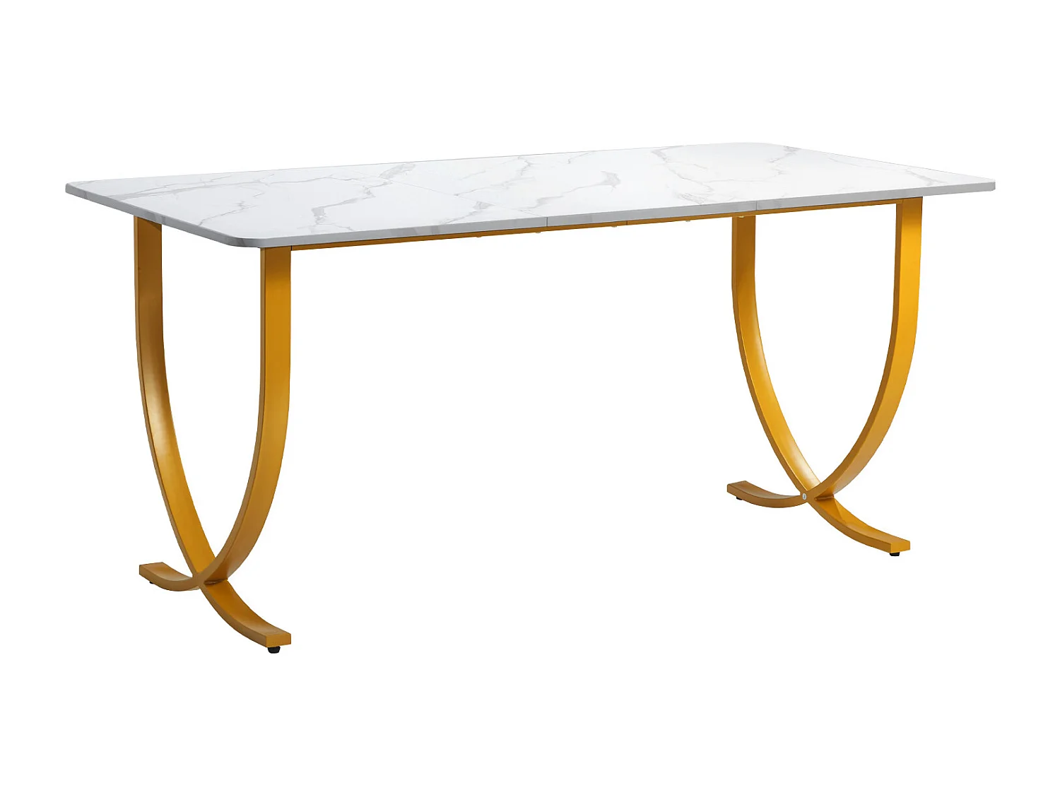 Directiebureau SucceBuy 160 x 80 cm, Grote Moderne Computertafel, Studiebureau in Q195 Staal en Spaanplaten, Belasting 158 kg, Wit