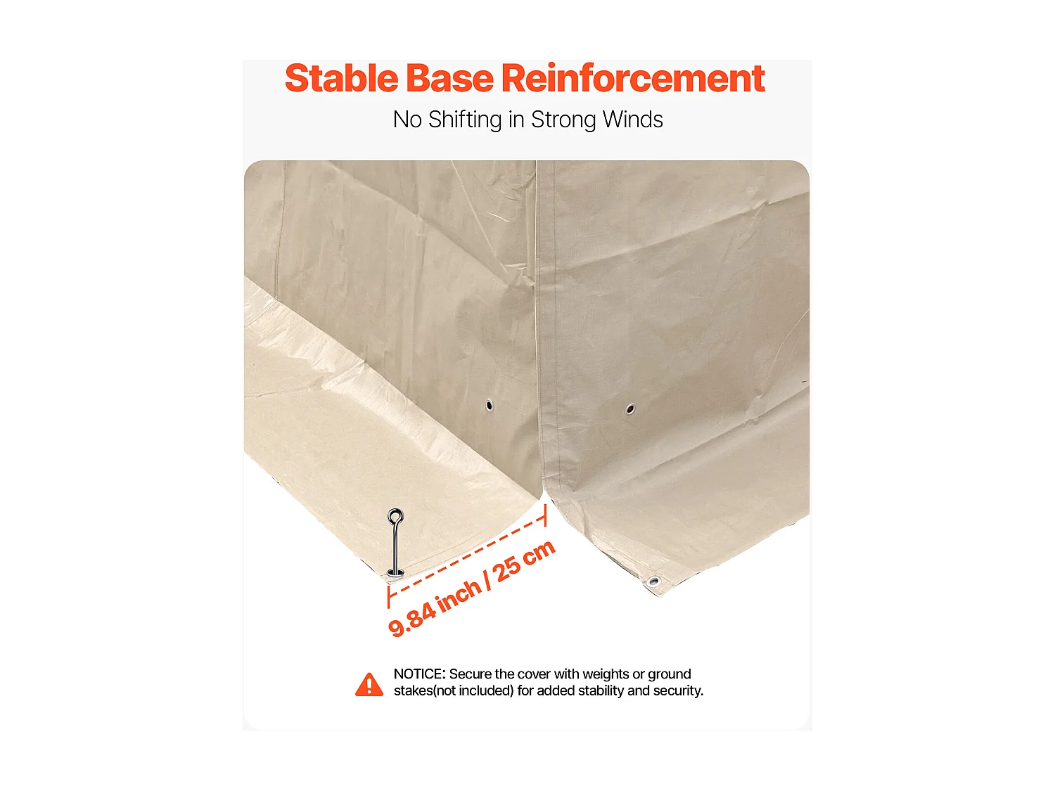 Housse de Gazebo Hiver SucceBuy, 3,05 x 3,65 m, Couverture de Gazebo à Toit Rigide Double, avec Parois Latérales, Fenêtres Maille, Matériau PE Haute Densité