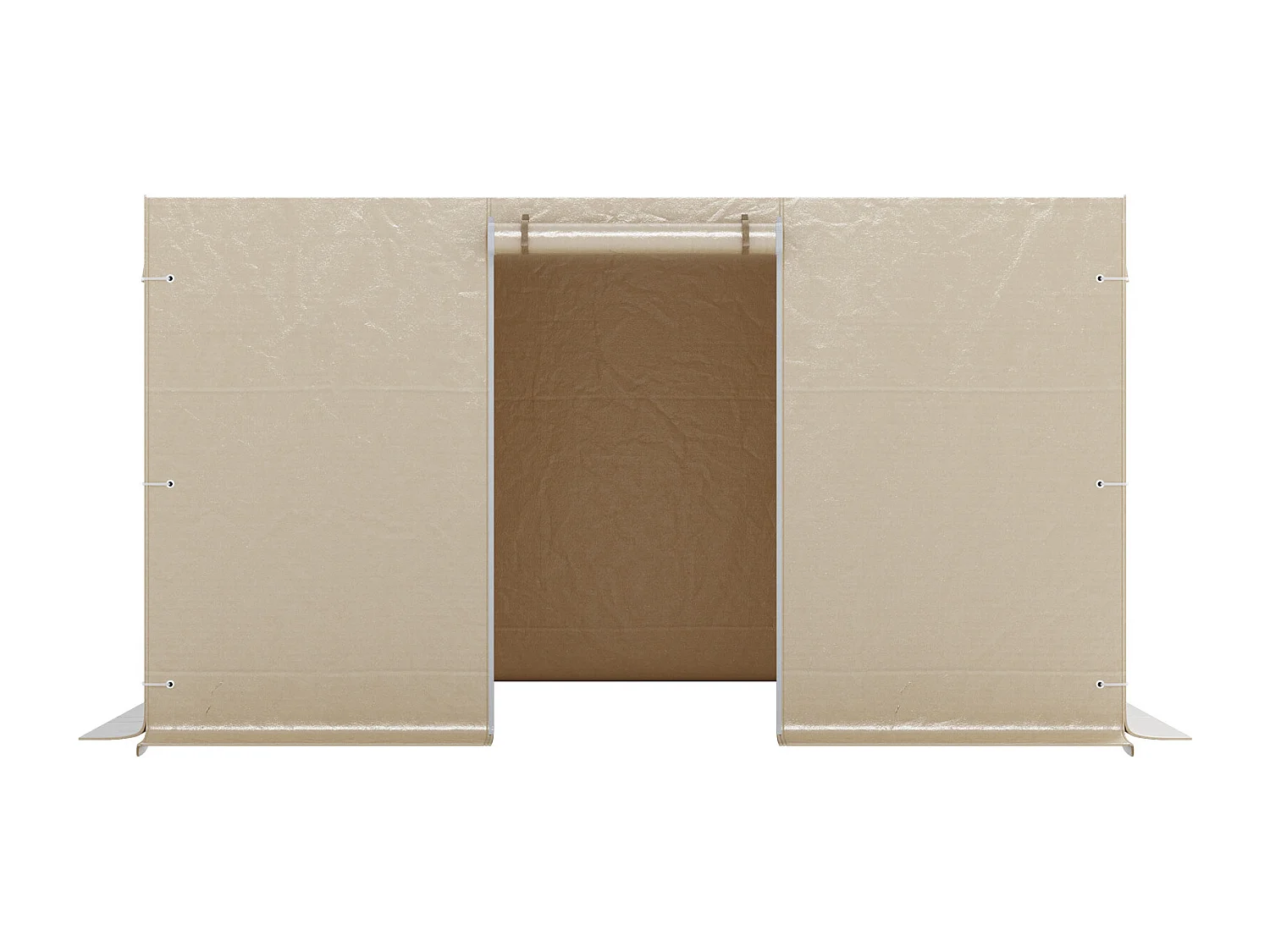 Parois Latérales de Housse de Gazebo Hiver SucceBuy, 3,1x3,6 m, Couverture de Gazebo de Toutes Saisons, avec Fenêtres en Maille, Matériau PE de Haute Densité