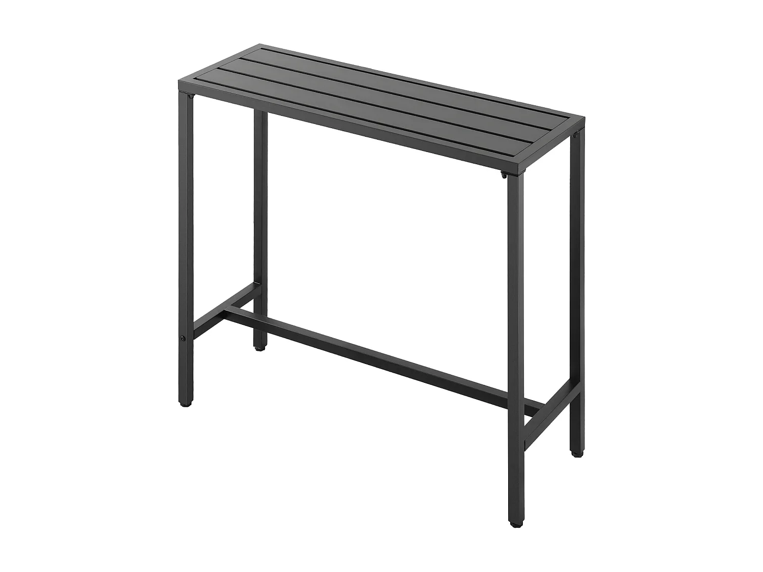 Hoge Bartafel SucceBuy voor Buiten, 100 x 37,5 cm, Rechthoekige Eettafel, met Waterdicht Blad, Robuuste Metalen Constructie, Tuinmeubilair