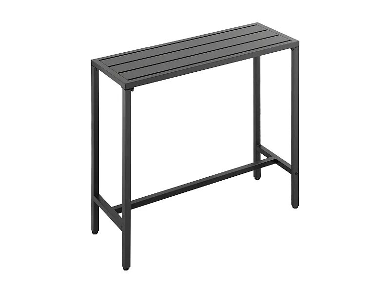 Hoge Bartafel SucceBuy voor Buiten, 100 x 37,5 cm, Rechthoekige Eettafel, met Waterdicht Blad, Robuuste Metalen Constructie, Tuinmeubilair