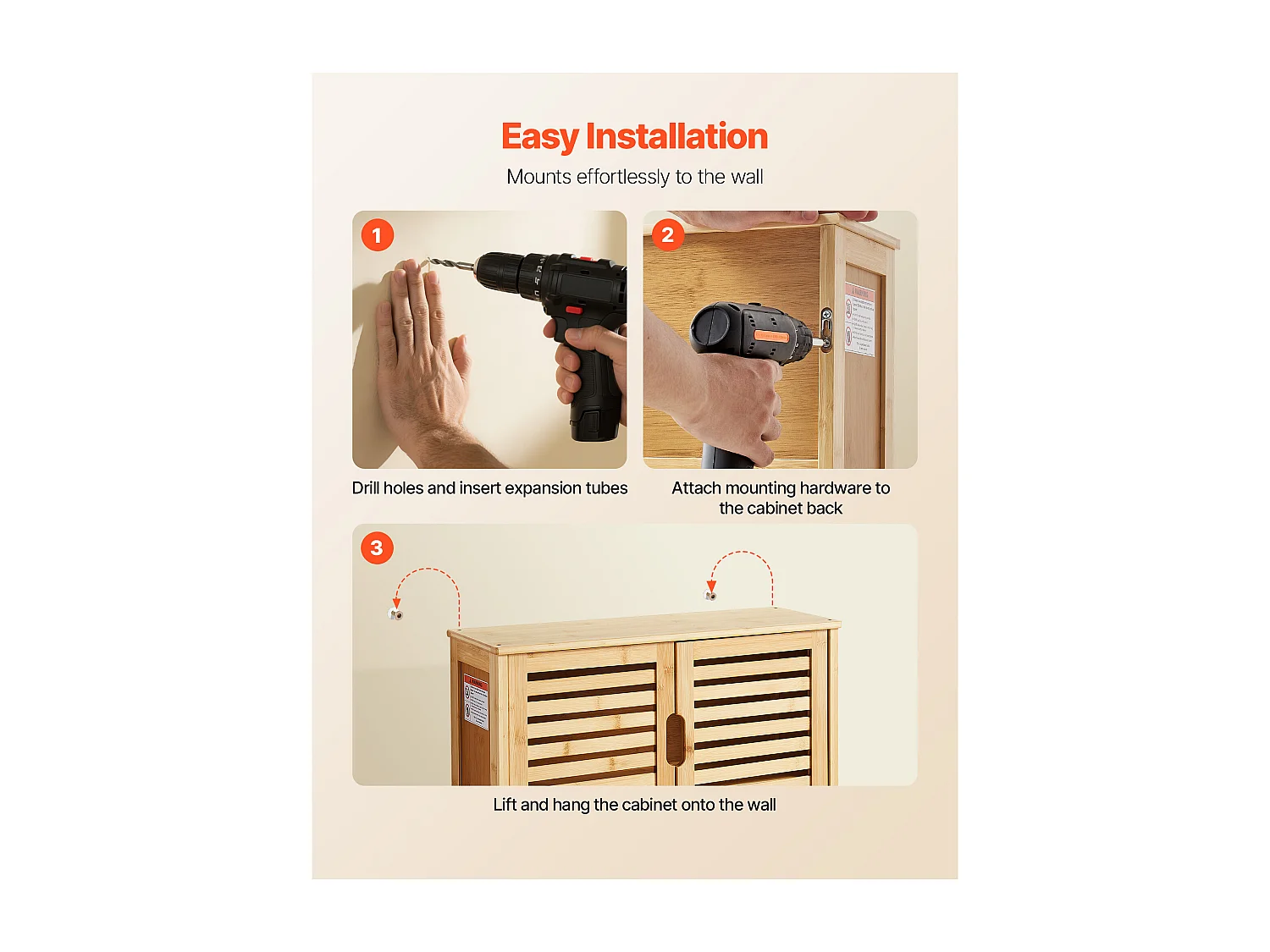Armoire Murale de Salle de Bain SucceBuy, 2 Portes et Étagère Réglable avec 3 Niveaux de Hauteur, Armoire à Pharmacie de Rangement au-dessus des Toilettes