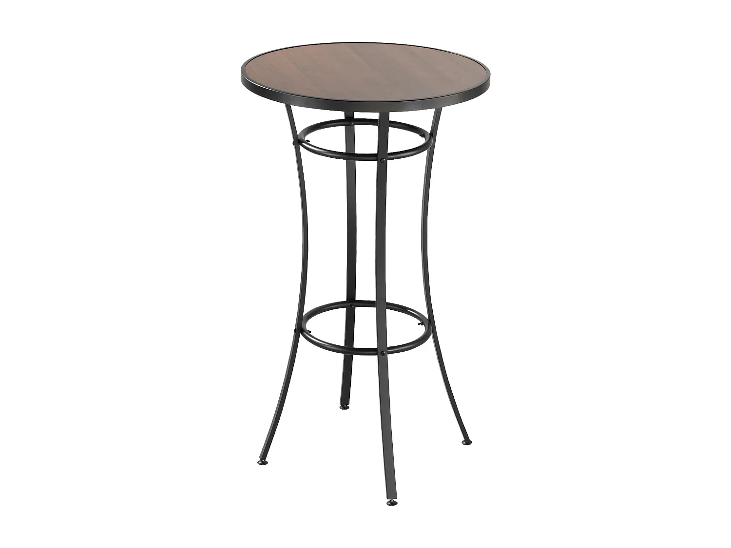 Table de Bar SucceBuy Ronde, 60x101 cm, Table de Bistrot Haute Extérieur, avec Plateau, Structure Métal Robuste, Mobilier de Jardin pour Patio, Terrasse