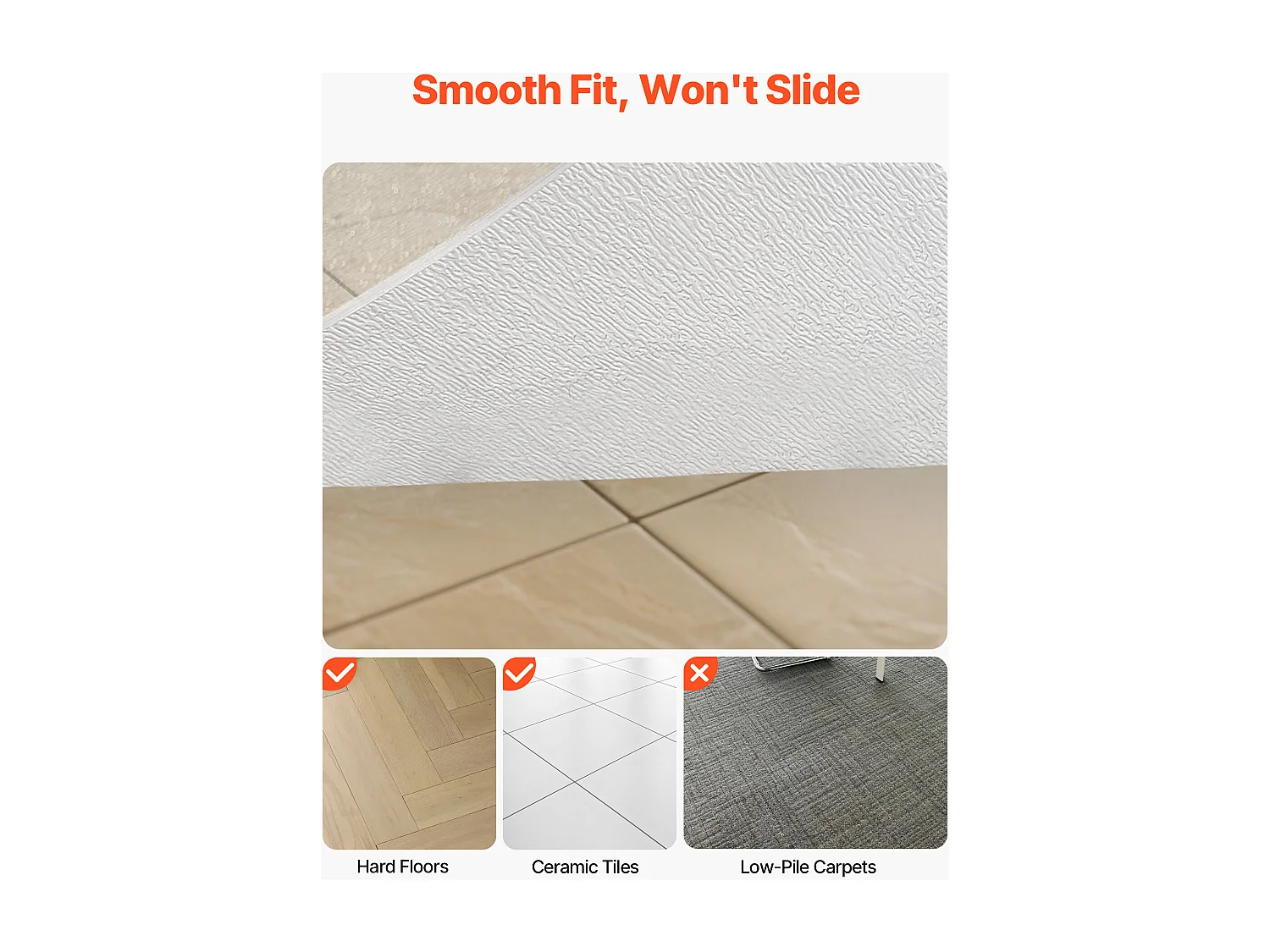 Bureau Stoel Mat SucceBuy Transparant van 121,9x76,2 cm, Beschermingsmat voor Stoelen met Wieltjes, Harde Vloerbescherming Rechthoekig, voor Huis Kantoor