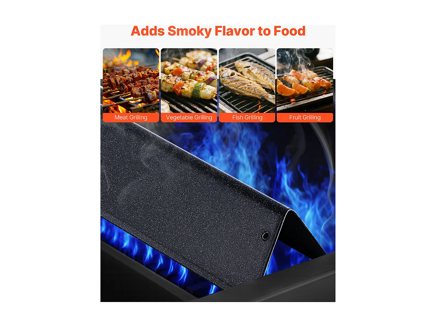 Barres Cache-brûleurs SucceBuy 3PCs, Déflecteur de Graisse pour Brûleur de 39 cm en Acier Émaillé, pour Weber Spirit I et II Séries 200, y Compris Spirit II E-210