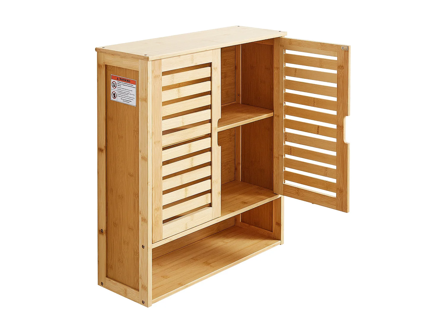 Armoire Murale de Salle de Bain SucceBuy avec 2 Portes et Étagère Réglable, Armoire à Pharmacie au-dessus des Toilettes, Organisateur Suspendu pour Buanderie