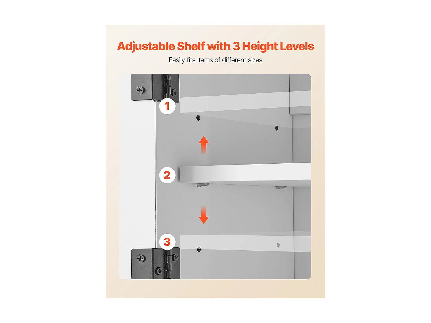 Badezimmer Hängeschrank SucceBuy, 2 Türen und Verstellbares Regal, Arzneischrank über der Toilette, Hängeorganizer für Wäscheraum, Weiß