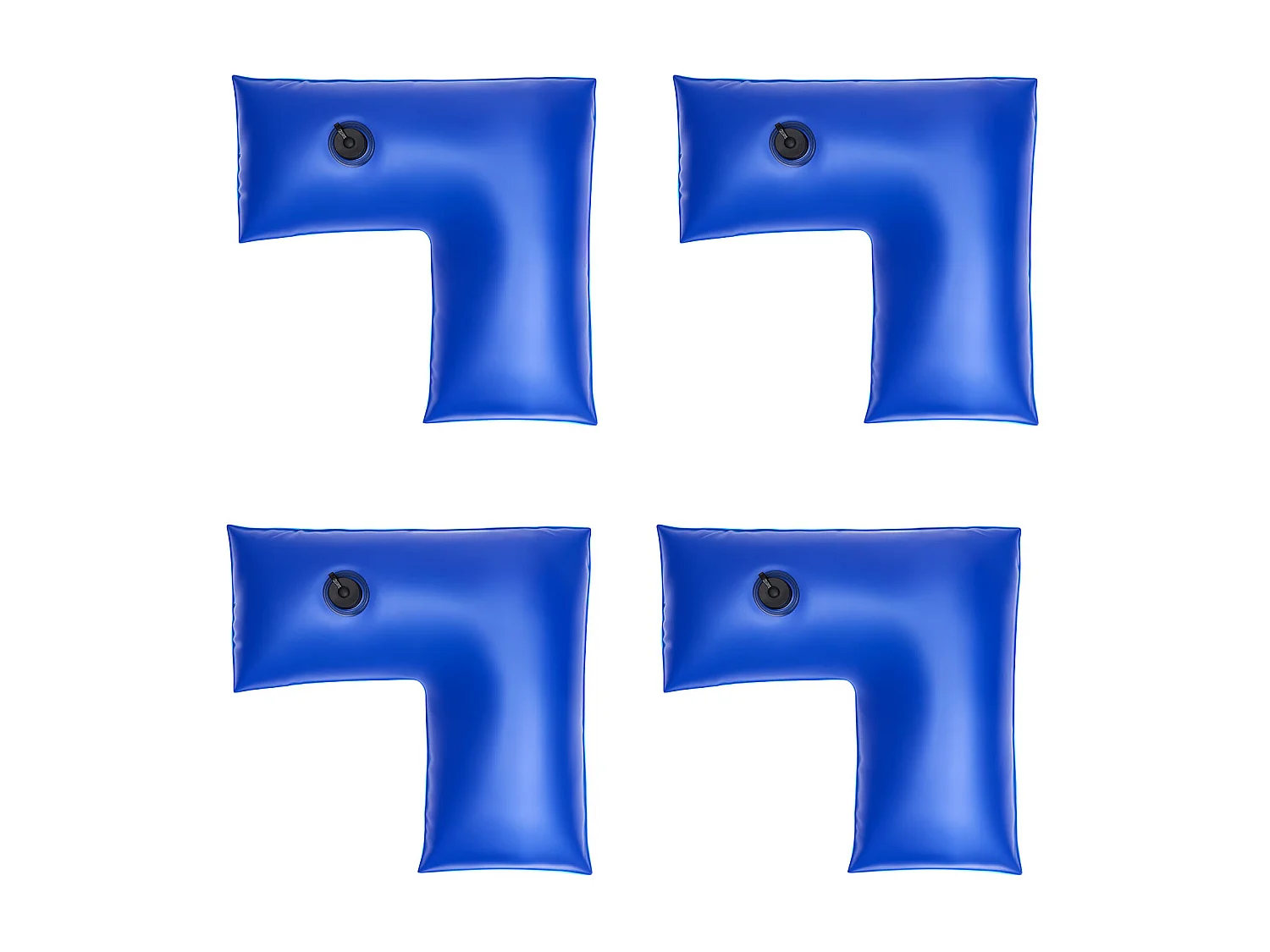 Waterzak SucceBuy voor Zwembadzeil, Set van 4, Hoekballastzak, 57x56,5 cm, Geballaste Slangzakken PVC Dikte 0,4 mm, met Schroefdop Waterdicht